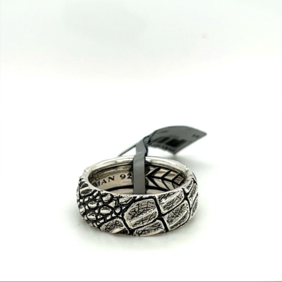New David Yurman Naturals Gator Ring Men’s 925 Sterling Silver Size 9.5 - Picture 8 of 9